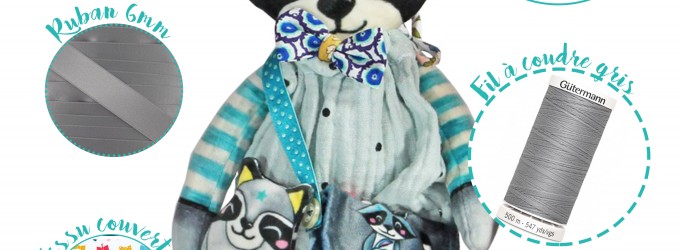 Fabriquez la peluche Raton laveur Laëtibricole avec MPM !